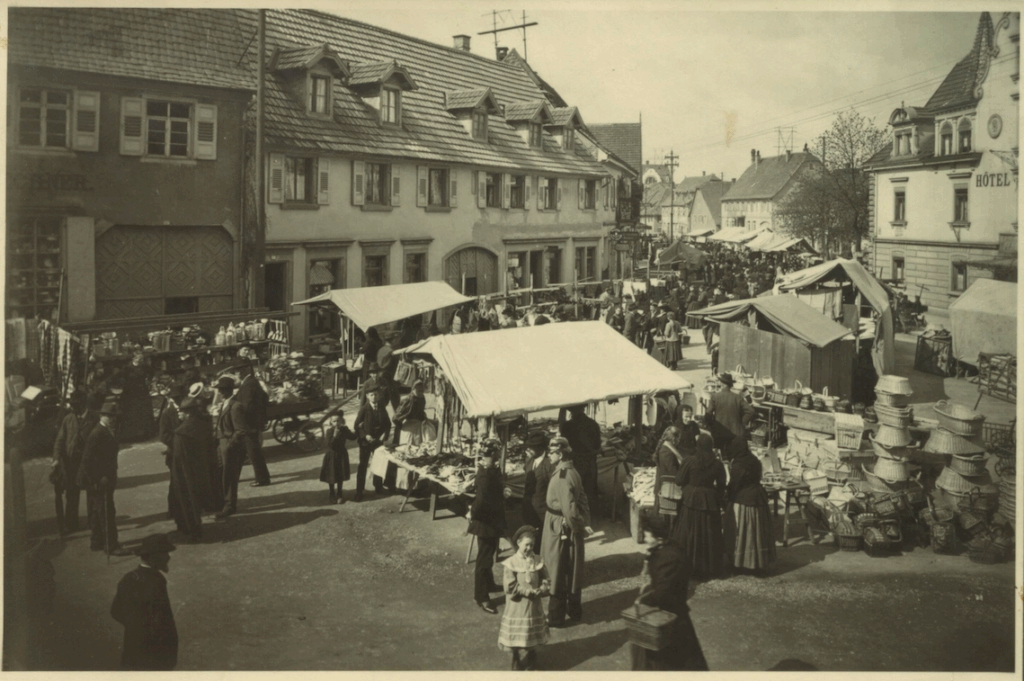 Markt Achern Hauptstraße 1914